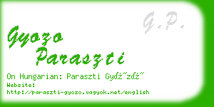 gyozo paraszti business card